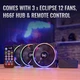 Набор 120 мм ARGB-вентиляторов + Хаб H66F + Пульт управления Aerocool Eclipse 12 Pro (ACF3-EL10217.12) - изображение 4
