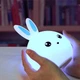 Ночной светильник силиконовый Кролик LED 7 режимов Бело-голубой - изображение 2