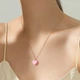 Кулон в виде сердца на цепочке "Pink Heart" - изображение 4