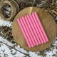Рожеві воскові свічки 12 см (25шт) - изображение 2