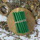 Зелені воскові свічки 12 см (25шт) - изображение 1