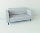 Диван офисный Tobi Sho Арне с подлокотниками 1380х700х740 мм, велюр Magic Pastel Grey - изображение 2