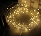 Светодиодная гирлянда нить Капли росы на 100 Led 10 м на батарейках белая теплая - изображение 2