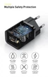25W зарядний пристрій Baseus Charger для Iphone, Apple, Samsung, Xiaomi PD type-C швидка зарядка + кабель чорна - зображення 2