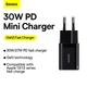 Адаптер сетевой Baseus GAN3 Fast Charger 1C |Type-C, 30W/3A, PD/QC| (CCGN010101) черный - изображение 5