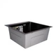 Мойка кухонная, раковина Lidz H5050B 3.0/0.8 мм Brush (LDH5050BPVD3008) Нержавеющая сталь Прямоугольная Черная - изображение 2
