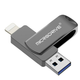 Флешка металлическая 2в1 256ГБ USB-Lightning для Apple iPhone, iPad, компьютера Microdrive A2 256GB Черный - изображение 2