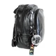 Рюкзак городской BackPack Пушистик Кожзам 28х23х10 см Чёрный с синими вставками (22469) - изображение 2