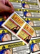 Виниловая Наклейка японский стиль / Cтикер на автомобиль " Warning " 15см на козырек 2шт - изображение 2