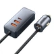 Автомобільний зарядний пристрій в прикурювач (автозарядка) BASEUS Share Together |2USB/Type-C 3A 120W| Сірий - зображення 4