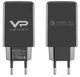 Сетевое зарядное устройство Veron VR-C13 USB+USB-A, 2.4A, адаптер с быстрой зарядкой Чёрный - изображение 1