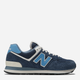 Buty sportowe męskie na platformie do kostki New Balance 574 U574EZ2 40.5 (7.5US) 25.5 cm Granatowe (196432642779) - obraz 1