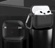 Чехол на кейс для Apple AirPods Pro силиконовый с карабином - черный - изображение 9