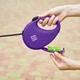 Поводок-рулетка для собак WAUDOG R-leash с контейнером для пакетов светоотражающая лента L до 40 кг 5 м Фиолетовый (26299Collar) - изображение 6