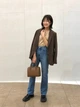 Пиджак удлиненный женский Uniqlo 2265259 XXL Коричневый (1159786332) - изображение 5