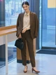 Пиджак удлиненный женский Uniqlo 2265259 XXL Коричневый (1159786332) - изображение 6