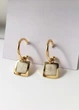 Женские серьги Нежность в Квадрате No Brand 825-01 Золотой - изображение 2
