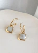 Женские серьги Нежность в Квадрате No Brand 825-01 Золотой - изображение 3
