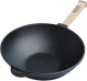 Сковорода чугунная WOK Brizoll с деревянной ручкой 2.2 л 240х70 мм (W24H) - изображение 1