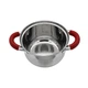 Кастрюля из нержавеющей стали Zauberg 1,3 л ZB-1,3 CR RED - изображение 2