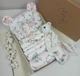 Набір для новонародженого: 5 пелюшок, рушникі іграшка з комфортер a.l.babybox Зайчики на гойдалці - зображення 1