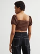 Топ женский H&M 061063647 XXS Коричневый (6666000269393) - изображение 2