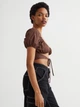 Топ женский H&M 061063647 XXS Коричневый (6666000269393) - изображение 3