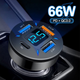 Автомобільна швидка зарядка QC 3.0 USB+PD. Авто зарядка на 4 порти. Автомобільна зарядка для Iphone - зображення 1