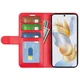 Классический чехол-книжка Deexe Wallet Style для Honor 90 - Red - изображение 2