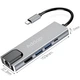 Багатопортовий USB Type-C хаб Addap MH09, розгалужувач для ноутбука 5в1: 2 x USB 3.0 / USB-C / HDMI / Ethernet 100mbps - зображення 2