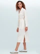 Платье-рубашка миди женское Uniqlo 690555276 XL Белое (1159786783) - изображение 3