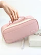 Пенал Косметичка розовый с ручкой Yescholar для ручек, карандашей, принадлежностей 245*115*85 мм TM Novynka - изображение 2