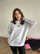 Женский свитшот Двунитка Белый Без Бренда (А720-030/Д). 42-48 - изображение 1