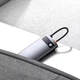HUB адаптер USB поддержка OTG BASEUS WKWG070013 Metal Gleam Series 4-in-1 (4xUSB3.0) Type-C, gray - изображение 5