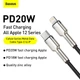 Кабель BASEUS Type-C для Lightning Cafule Series Metal Data Cable | 2M, 20W, PD |(CATLJK-B02) black - изображение 3