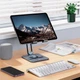 Тримач для телефонів та планшетів Baseus B10431801811-00 Desktop Biaxial Foldable Metal Stand (for Tablets) grey - зображення 8
