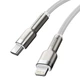 Кабель BASEUS Type-C to Lightning Cafule Series Metal Data Cable |2M, 20W, PD| (CATLJK-B02) белый - изображение 2