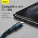 Кабель BASEUS Type-C to Lightning High Density Braided Fast Charging Data Cable |1m, 20W| (CATLGD-03) - зображення 7
