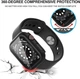 Захисний чохол зі склом для Apple Watch 7/8/9 (45 мм) Black - зображення 3
