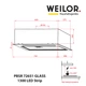Витяжка повновбудована WEILOR PBSR 72651 GLASS WH 1300 LED Strip - зображення 10