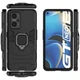 Чехол Fiji Ring для Realme GT Neo 2 бронированный бампер с кольцом подставкой черный - изображение 3