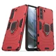 Чехол Fiji Ring для Samsung Galaxy S21 FE (G990) бронированный бампер с кольцом подставкой красный - изображение 1