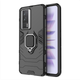 Чохол Fiji Ring для Xiaomi Poco F5 Pro броньований бампер із кільцем підставкою чорний - зображення 2