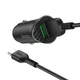 Автомобільний зарядний пристрій 2 USB швидка зарядка QC3.0 + кабель Type-C для телефона, Black, Hoco (6931474735089) - зображення 1