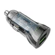 Автомобільний зарядний пристрій 2 USB швидка зарядка для телефона QC3.0 + кабель micro Hoco (6931474782236) - зображення 2