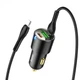 Автомобильное зарядное устройство 3 USB 43W + быстрая зарядка QC3.0 + кабель Type-C-Lightning, Black, Hoco (6931474765192) - изображение 3
