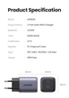 Сетевое зарядное устройство GaN X Nexode 45W UGREEN CD294 2*USB-C Fast Charger Space Gray (90573) - изображение 11