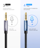 Кабель аудио Ugreen AV118 AUX 3.5 mm 2m Черный (40675) - изображение 6