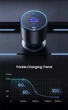 Автомобільний зарядний пристрій 130W UGREEN CD293 USB-C адаптер з швидкою зарядкою ноутбука, планшета, смартфона PD та QC 2C1A Black (90413) - зображення 9