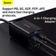 Зарядний пристрій Baseus 65 W PD 4 USB Quick Charge 4.0 3.0 Type C black - зображення 3